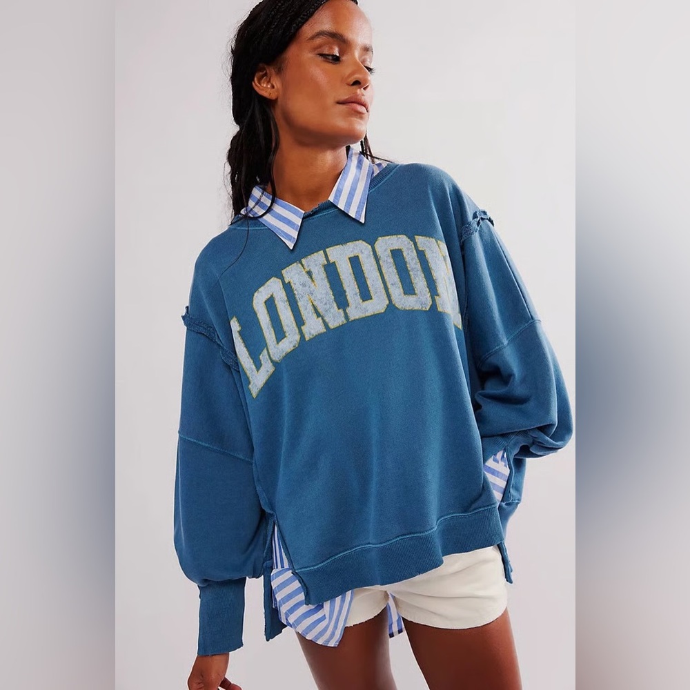 Free People Graphic London Camden Pullover